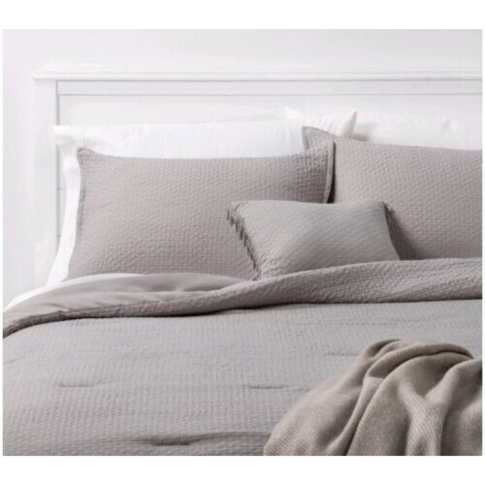 NEW Threshold Full / Queen‎ 5pc Hollins Solid Comforter Set Gray